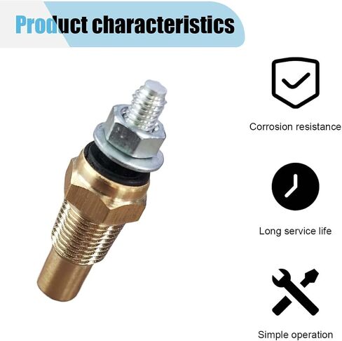Universal Engine Coolant Temperature Sensor, 1/8 Npt Brass Water/Oil Temp Sensor, Electrical Sender Transmission Sensor Unit for Most Cars in Saudi Arabia