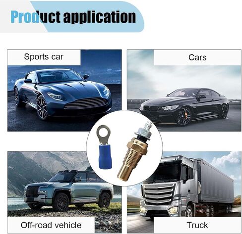 Universal Engine Coolant Temperature Sensor, 1/8 Npt Brass Water/Oil Temp Sensor, Electrical Sender Transmission Sensor Unit for Most Cars in Saudi Arabia