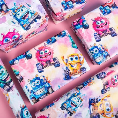 Vnaaem Cat Birthday Wrapping Paper for Girls Kids - Colorful Gift Wrap for Holiday Party Baby Shower Wedding Birthday, 19.6 X 27.8Inch Per Sheet(6 Sheets) in Saudi Arabia