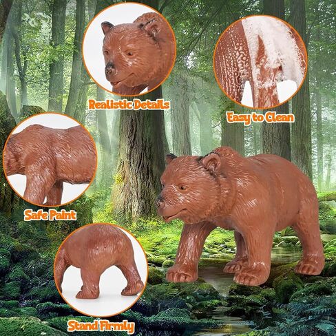 24Pcs Jumbo Safari & Zoo Animals Figures, Realistic Plastic Animal Toys Set for Kids 1 2 3, Lion, Elephant, Perfect for Play, Education, Baby Shower Decor,Party Supplies Cake Topper in Saudi Arabia