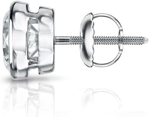حلق ألماس دائري من Diamond Wish من الذهب عيار 18 قيراطًا (0.08 قيراط، جيد، SI1-SI2) مجموعة إطار، ظهر لولبي in Kuwait