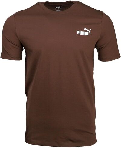 PUMA Mens Essentials No. 1 Logo Crew Neck Short Sleeve Casual Tops Casual - Brown - Size XS in Saudi Arabia
