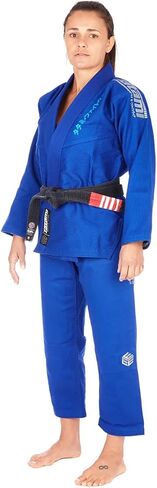 ملابس تاتامي القتالية للسيدات Estilo Black Label BJJ Gi - رمادي/أزرق in Kuwait