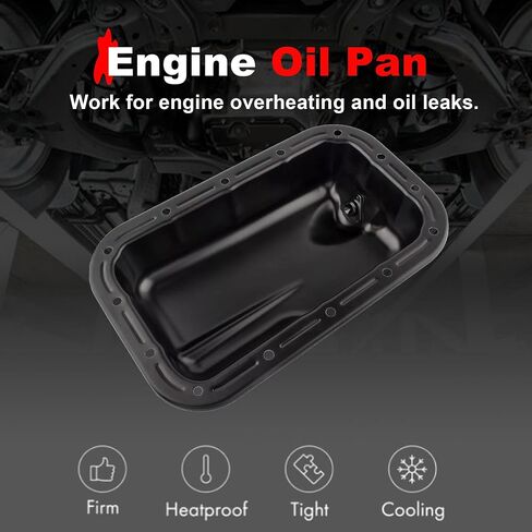 264-357 Lower Engine Oil Pan with Drain Plug Compatible with Dodge Charger Challenger Jeep Wrangler JK Chrysler 300 2011-2020 Replace 5184546AC in Saudi Arabia