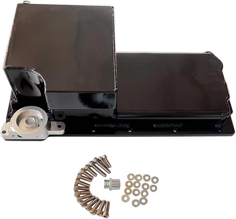 1 PC SHLPDFM Black Turbo LS Swap Conversion Low Profile Oil Pan 10 AN 90 Degree Turbo Drain OEM Filter Location in Saudi Arabia