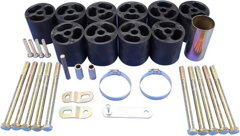 For 1982-1994 Chevy S10 Blazer S15 Jimmy 3" Full Body Lift Kit Front Rear 2WD 4WD-Heavy Duty Powder Solid Steel & Reinforce Nylon-Extended Extension Block Spacer Shock Strut Spring in Saudi Arabia