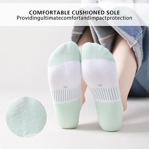 No Show Socks Womens Casual Low Cut Invisible Cotton Socks Cushioned Athletic Running Ankle Sock 6 Pairs in Saudi Arabia
