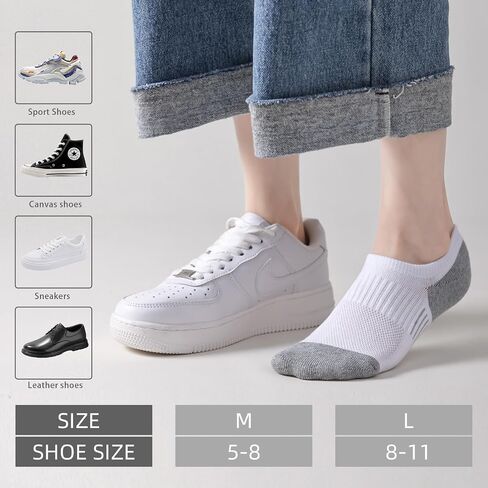 No Show Socks Womens Casual Low Cut Invisible Cotton Socks Cushioned Athletic Running Ankle Sock 6 Pairs in Saudi Arabia