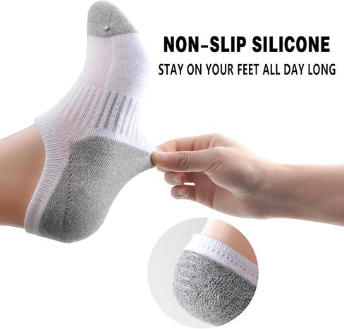 No Show Socks Womens Casual Low Cut Invisible Cotton Socks Cushioned Athletic Running Ankle Sock 6 Pairs in Saudi Arabia
