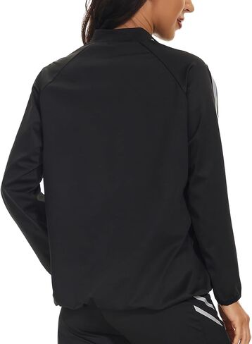 بدلة الساونا العرقية من لازاو للنساء للتمارين الرياضية وأكمام طويلة وسترة تنحيف الجسم للنساء والجري وممارسة الرياضة في صالة الألعاب الرياضية in Kuwait