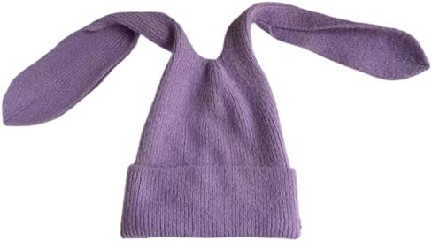 YEKEYI Long Ears Funny Hat Knit Beanie Hats Cute Bunny Winter Cap Warm Knit Rabbit Skull Cap in Saudi Arabia