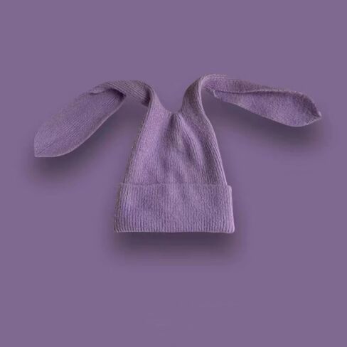 YEKEYI Long Ears Funny Hat Knit Beanie Hats Cute Bunny Winter Cap Warm Knit Rabbit Skull Cap in Saudi Arabia