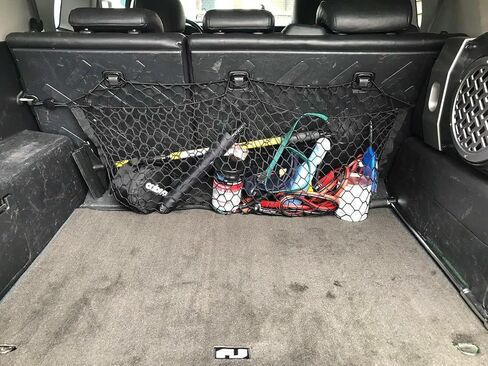 Rear Trunk Seats Organizer Cargo Net for Toyota FJ Cruiser 2007-2014 – Envelope Style Cargo Net for SUV - Premium Mesh Car Trunk Organizer – Compatible with FJ Cruiser in Saudi Arabia