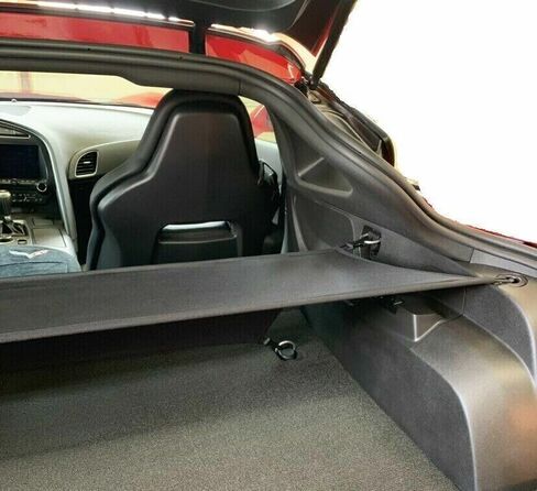 Rear Trunk Security Upper Lower Shade Cover Black for Corvette C7 Stingray 2014-2019 in Saudi Arabia