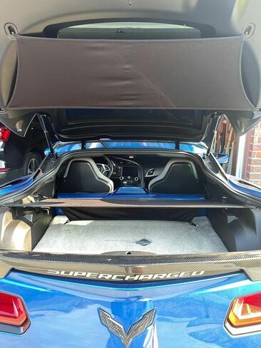 Rear Trunk Security Upper Lower Shade Cover Black for Corvette C7 Stingray 2014-2019 in Saudi Arabia