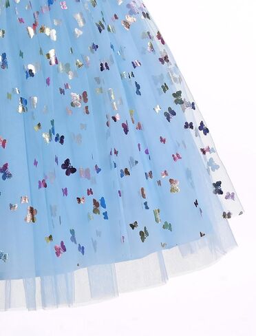 IDOPIP Toddler Baby Girls Sequin Butterfly Tutu Dress Princess Birthday Party Pageant Flower Girl Wedding V-Backless Dresses in Saudi Arabia
