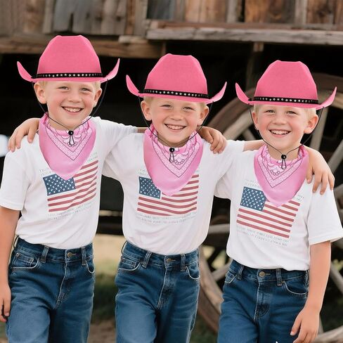 12 Pack Brown Cowboy Hats with Red Bandanas, Western Cowboy Set for Halloween Cosplay Birthday Themed Party Dress Up in Saudi Arabia