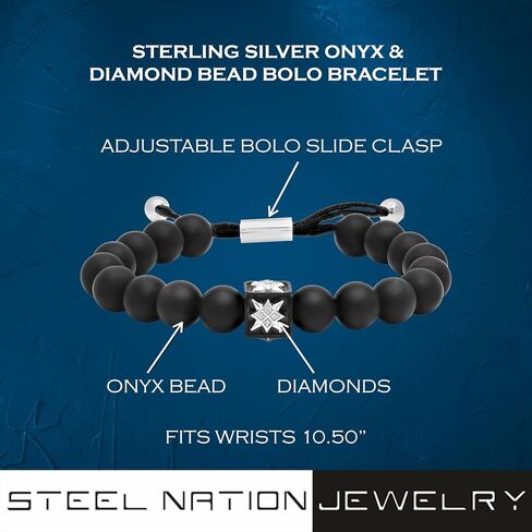 Men's Bead Bolo Bracelets, Adjustable in Saudi Arabia