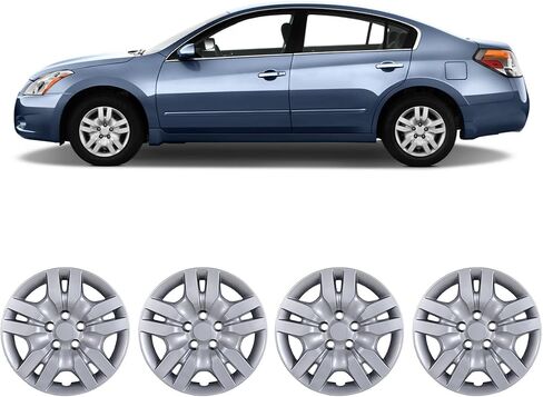 NIXON OFFROAD 16 بوصة Hubcaps لNissan Altima Sedan 2007-2012/Altima Coupe 2008-2009 [العجلة الفولاذية الملائمة فقط] غطاء حافة العجلة (مجموعة من 4) أغطية محور PP بديلة للسيارة (ورنيش، 5134Style) in Saudi Arabia