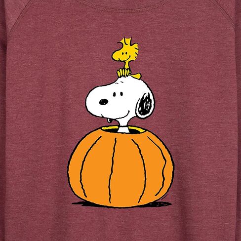 HYBRID APPAREL - Peanuts - Snoopy Woodstock Pumpkin - Women's Lightweight French Terry Pullover in Saudi Arabia