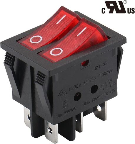 Baomain قارب الروك التبديل ON-OFF-ON 3 موقف التيار المتناوب 15A/250 فولت 20A/125 فولت 3 دبوس SPDT 2 قطعة CE UL المدرجة in Saudi Arabia