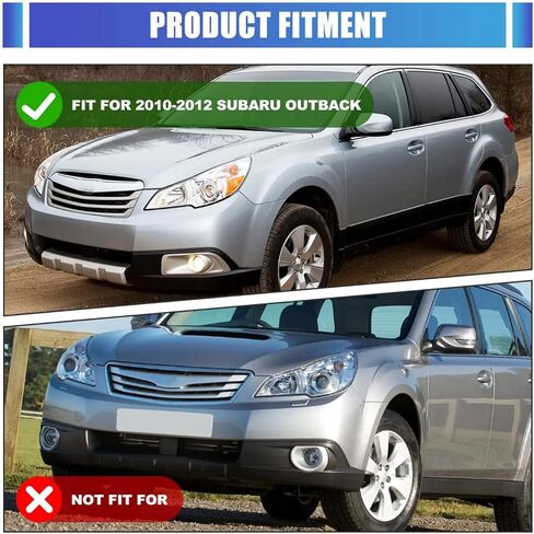 زوج واحد من غطاء إطار ضوء الضباب للقيادة الأمامية من GearUp لسوبارو Outback 2010 2011 2012 يستبدل 57731AJ43A, 57731AJ42A in Saudi Arabia