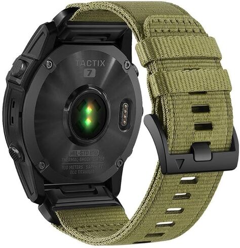 سوار ساعة Quickfit مقاس 26 مم متوافق مع Garmin Fenix ​​7X/6X/5X/Enduro 2، حزام رياضي من النايلون المتين، لـ Garmin Fenix ​​7X Pro Sapphire Solar/ 6X Pro/5X Plus/Tactix 7 in Saudi Arabia