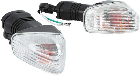 Akozon Turn Light 2 قطعة ملحقات تعديل الدراجة النارية مصباح الانعطاف لـ KAWASAKI NINJA ZX-6R 636 600 ZX-6RR KLE 500 KLE 650 VERSYS KLR 650 Z750S (أسود + أبيض) in Saudi Arabia