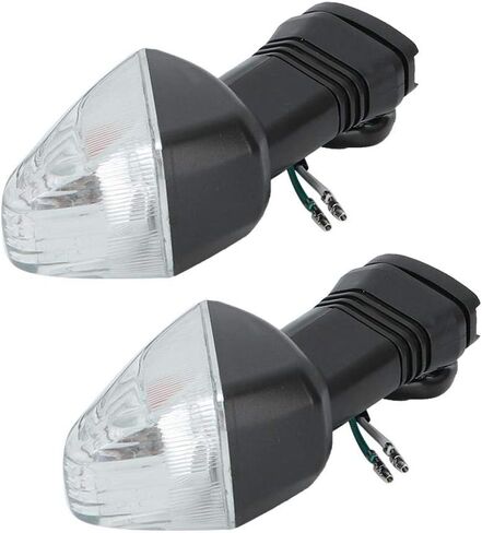 Akozon Turn Light 2 قطعة ملحقات تعديل الدراجة النارية مصباح الانعطاف لـ KAWASAKI NINJA ZX-6R 636 600 ZX-6RR KLE 500 KLE 650 VERSYS KLR 650 Z750S (أسود + أبيض) in Saudi Arabia