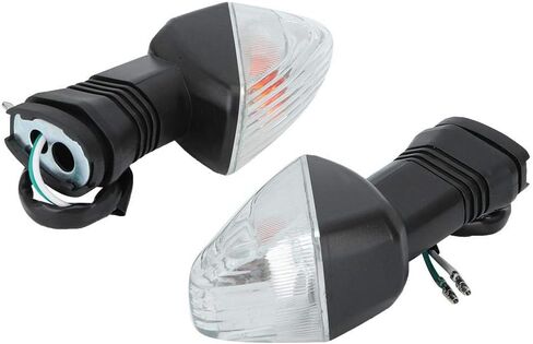 Akozon Turn Light 2 قطعة ملحقات تعديل الدراجة النارية مصباح الانعطاف لـ KAWASAKI NINJA ZX-6R 636 600 ZX-6RR KLE 500 KLE 650 VERSYS KLR 650 Z750S (أسود + أبيض) in Saudi Arabia