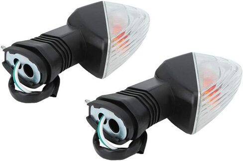 Akozon Turn Light 2 قطعة ملحقات تعديل الدراجة النارية مصباح الانعطاف لـ KAWASAKI NINJA ZX-6R 636 600 ZX-6RR KLE 500 KLE 650 VERSYS KLR 650 Z750S (أسود + أبيض) in Saudi Arabia