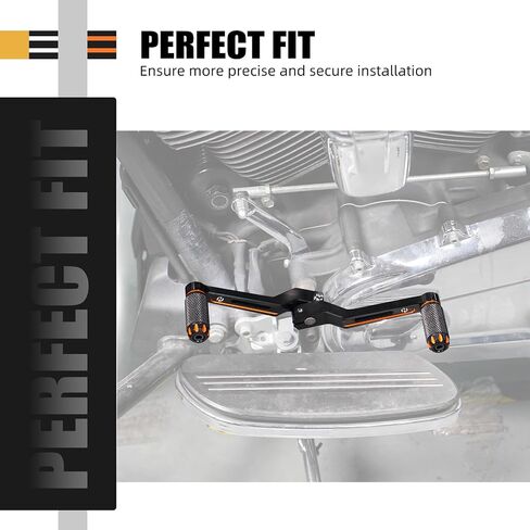 رافعة تروس CNC سوداء من NICECNC من الألومنيوم متوافقة مع Harley CVO Limited FLHTKSE 2014-2020، Electra Glide Highway King FLHFB 2023، Fat Boy 114 FLFBS 2018-2024، انظر التركيبات in Saudi Arabia