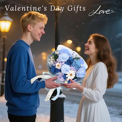 زهور للتسليم باقة زهور الورد المحفوظة، الورود الأبدية، هدية للنساء والأم والزوجة والجدة وعيد الحب وعيد الأم والتخرج in Kuwait