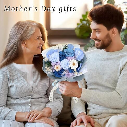 زهور للتسليم باقة زهور الورد المحفوظة، الورود الأبدية، هدية للنساء والأم والزوجة والجدة وعيد الحب وعيد الأم والتخرج in Kuwait