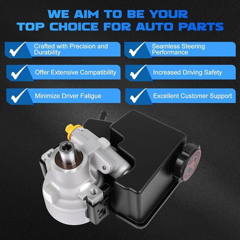 Power Steering Pump with Reservoir 20-55982 for 2005-2009 Allure/LaCrosse for 2004-2005 Impala/Monte Carlo for 2004-2008 Grand Prix 3.8L V6 Power Assist Pump Part # 2055982 26086105 in Saudi Arabia