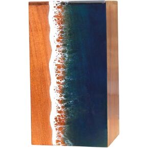 Ocean Wooden Resin Urn | Sea Shore Urn | Unique Urn | Modern Urn | Urns For Human Ashes | adult male urn in Kuwait
