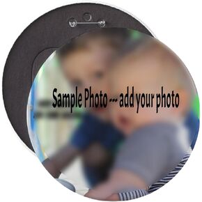 Custom Photo Pinback Button, 6 Inch, Colossal Size with Easel - Personalized Badge & Display Stand in Saudi Arabia