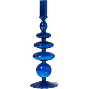 Christmas Candle Holder Taper Candle Holders Candlesticks Holders Retro Glass Classic Craft Candlesticks Holders for Wedding Decorations Glass Candle Holder (Color : Orange) in Saudi Arabia