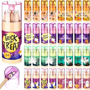 Fumete 32 Pack Mini Drawing Colored Pencils Pink Heart cute Coloring Pencils with Sharpener Bulk Classroom Exchange Gift School Class Prizes Bulk, 12 Count in Tube in Kuwait