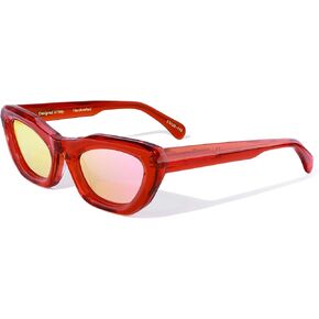 Non-Polarized Small Face Cat Eye Acetate Sunglasses 145mm Frame with UV Protection Impact Resistant Nylon Lens in Saudi Arabia