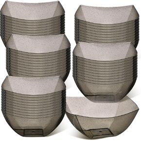 50 Pcs Gold Glitter Square Plastic Serving Bowls Disposable Snack Salad Bowl Small Party Bowls Candy Bar Containers Taco Bar Serving Dishes for Buffet Chips Fruit (8 oz) in Kuwait