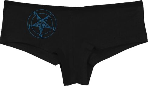 Knaughty Knickers Sigil Of Baphomet Satanic Inverted Pentagram Symbol Sign Black Boyshort Panties Adult Flirty Fun in Saudi Arabia