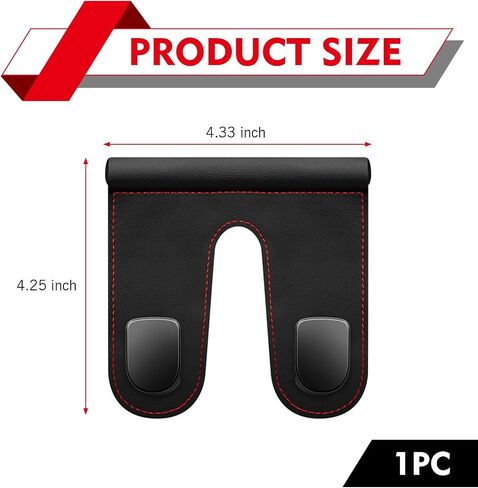 Shakas Car Co-Pilot Glovebox Hook Luxurious Leather, Metal Multifunctional Anti-slip Hooks for Bags Umbrella Wallet Glasses, Vehicle Interior Storage Organizer, Universal for RV, SUV, Truck（Type B） in Saudi Arabia