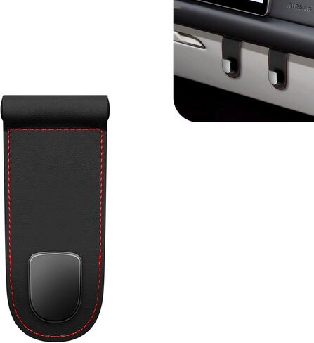 Shakas Car Co-Pilot Glovebox Hook جلد فاخر، خطافات معدنية متعددة الوظائف مضادة للانزلاق للحقائب ونظارات المحفظة والمظلة، منظم تخزين داخلي للمركبة، عالمي لسيارات RV، وسيارات الدفع الرباعي، والشاحنات (النوع B) in Kuwait