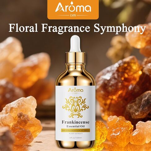 Frankincense Essential Oil - 4 Fl Oz - 100% Pure - Diffuser Oil - Essential Oils for Skin - Anti-Aging,Reduces Fine Lines in Kuwait