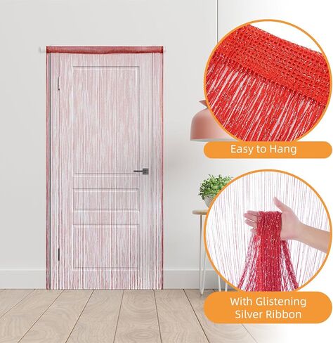 4 قطع ستائر لامعة من ستائر المدخل، ستائر خرز للمدخل، 99 × 79 بوصة معلقة هامشية لغرفة الهبي مقسمة للباب ستارة بوهو للأبواب شرابة للمداخل والنوافذ والخزانة وديكور الخصوصية (الشمبانيا) in Kuwait