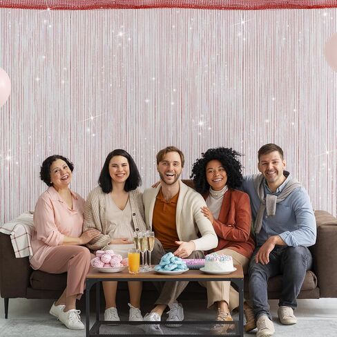 4 قطع ستائر لامعة من ستائر المدخل، ستائر خرز للمدخل، 99 × 79 بوصة معلقة هامشية لغرفة الهبي مقسمة للباب ستارة بوهو للأبواب شرابة للمداخل والنوافذ والخزانة وديكور الخصوصية (الشمبانيا) in Kuwait