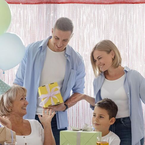 4 قطع ستائر لامعة من ستائر المدخل، ستائر خرز للمدخل، 99 × 79 بوصة معلقة هامشية لغرفة الهبي مقسمة للباب ستارة بوهو للأبواب شرابة للمداخل والنوافذ والخزانة وديكور الخصوصية (الشمبانيا) in Kuwait