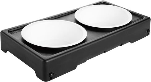 Adjustable Elevated Pet Bowl Stand with Bowls - Suitable for Dogs and Pets of Various Sizes - 4 Height Options (3", 8", 10", and 11") in Saudi Arabia
