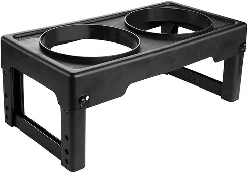 Adjustable Elevated Pet Bowl Stand with Bowls - Suitable for Dogs and Pets of Various Sizes - 4 Height Options (3", 8", 10", and 11") in Saudi Arabia